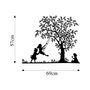 Wallity Swing And Kids Escultura de pared metálica negra